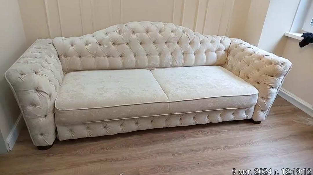 Замена обивки дивана на дому. Спасск